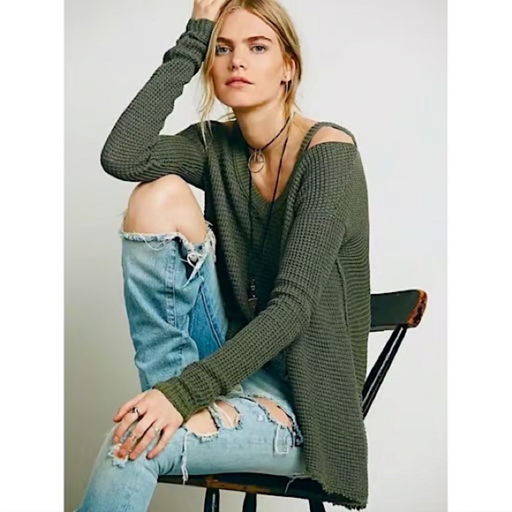 FREE PEOPLE Moonshine V-Neck Pullover